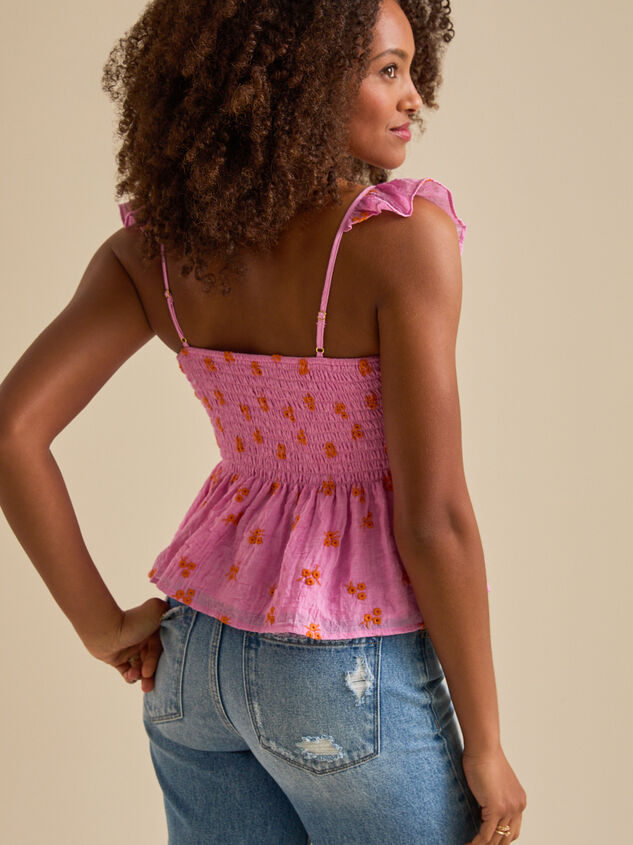 Margot Embroidered Babydoll Top Detail 6 - TULLABEE