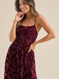 Annika Velvet Maxi Dress Detail 3 - TULLABEE