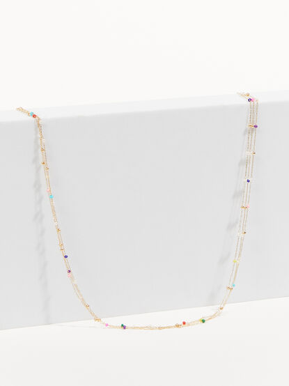 Layered Dainty Beaded Necklace - TULLABEE