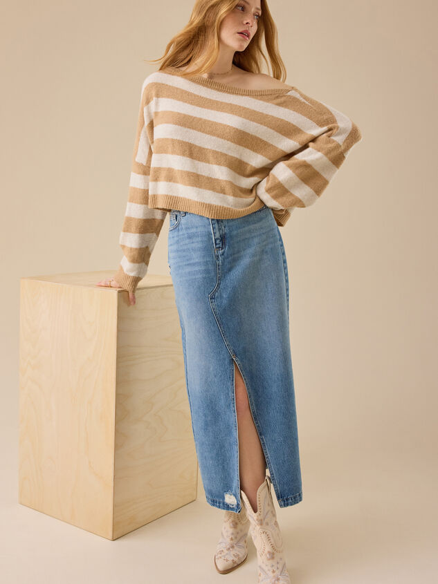 Bratton Denim Midi Skirt - TULLABEE