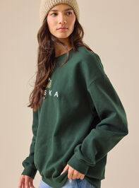 Alaska Embroidered Crewneck Detail 3 - TULLABEE