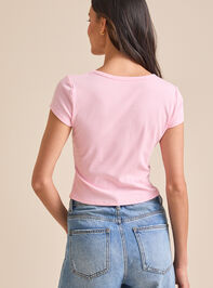 Lace Bow Baby Tee Detail 5 - TULLABEE