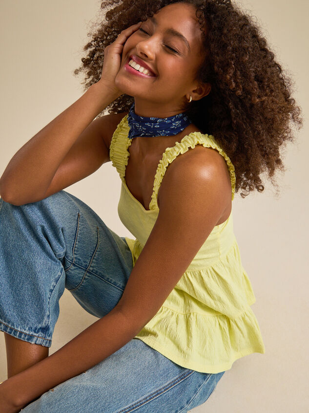 Kelly Tiered Tank Top Detail 3 - TULLABEE