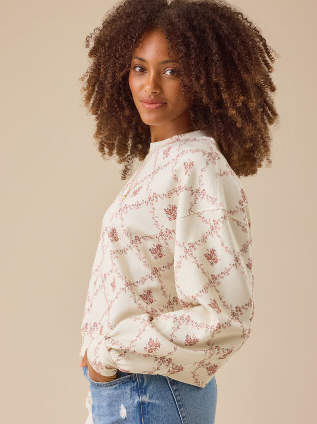 Cambrie Floral Mama Pullover Detail 4 - TULLABEE