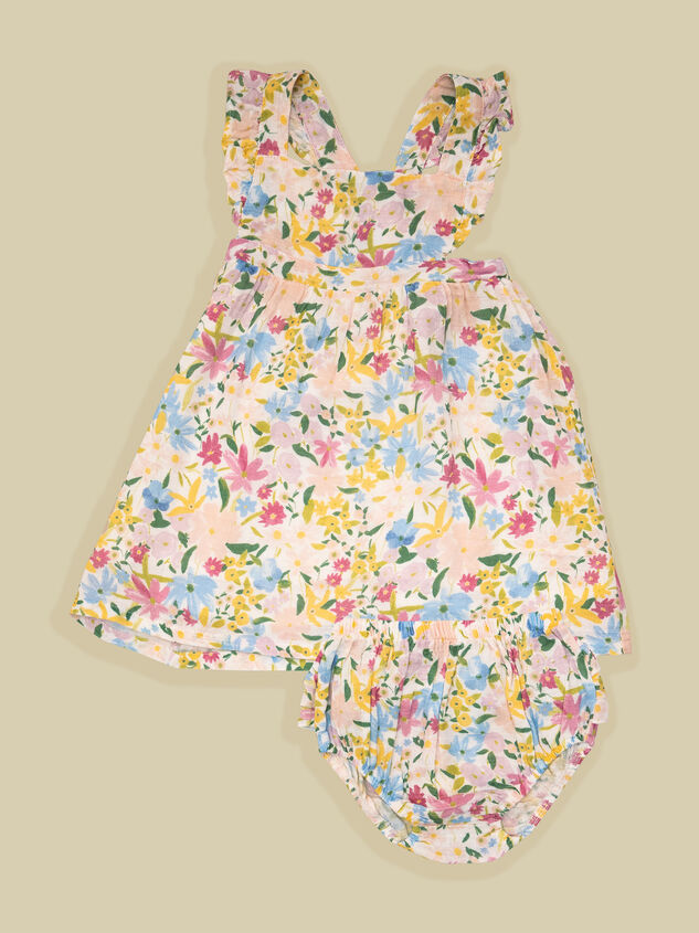 Mandie Baby Floral Sundress and Bloomer Set Detail 2 - TULLABEE