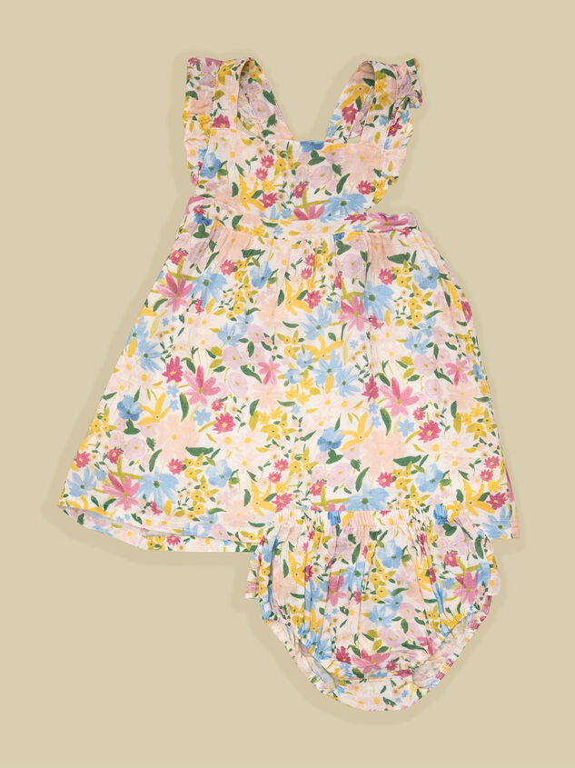 Mandie Baby Floral Sundress and Bloomer Set Detail 2 - TULLABEE