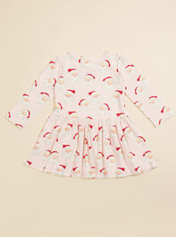 Jolly Santa Ribbed Dress by MudPie Detail 3 - TULLABEE