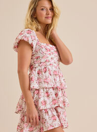 Cassandra Floral Mini Dress Detail 2 - TULLABEE