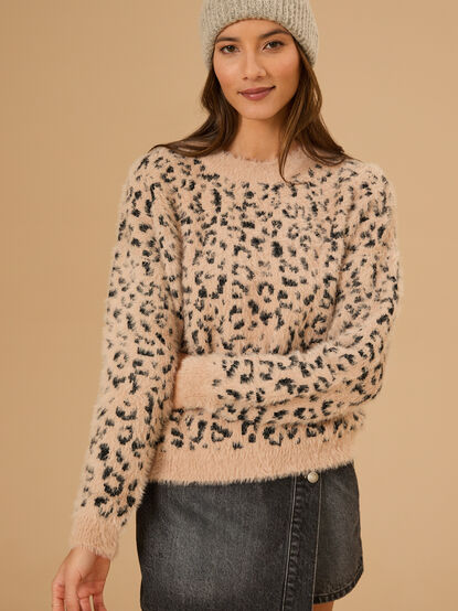 Charley Leopard Crop Sweater - TULLABEE