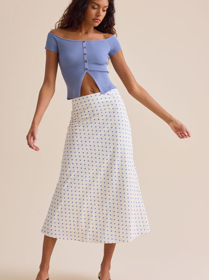 Ellie Polka Dot Maxi Skirt - TULLABEE
