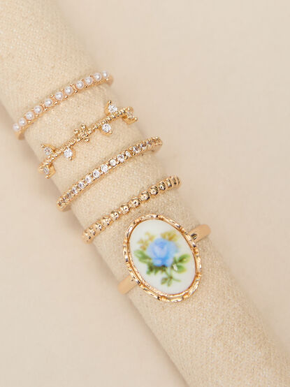 Floral Oval Ring Pack - TULLABEE