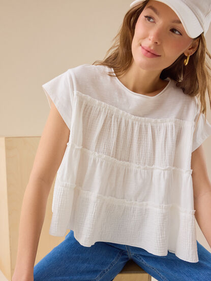 Rebecca Tiered Babydoll Top - TULLABEE