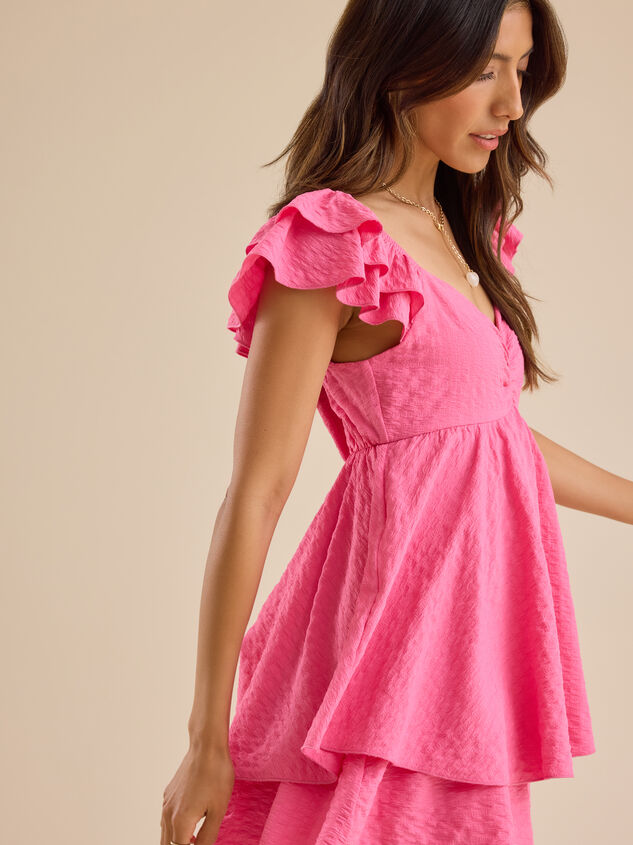 Rachel Flutter Sleeve Romper Detail 3 - TULLABEE