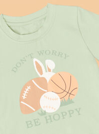 Don't Worry be Hoppy Graphic Tee Detail 2 - TULLABEE