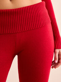 Serene Sprint Foldover Flare Pant Detail 2 - TULLABEE