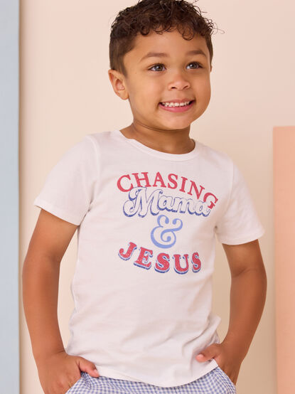 Chasing Mama And Jesus Graphic Tee - TULLABEE