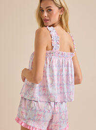 Kira Floral Bow Sleep Tank Detail 5 - TULLABEE