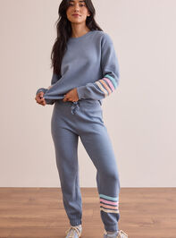 Victory Stripe Pullover Detail 2 - TULLABEE