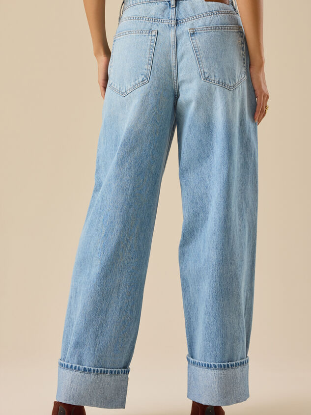 Ottilie Cuffed Baggy Jeans Detail 5 - TULLABEE