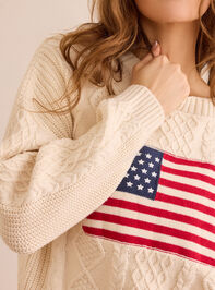 USA Flag Sweater Detail 3 - TULLABEE