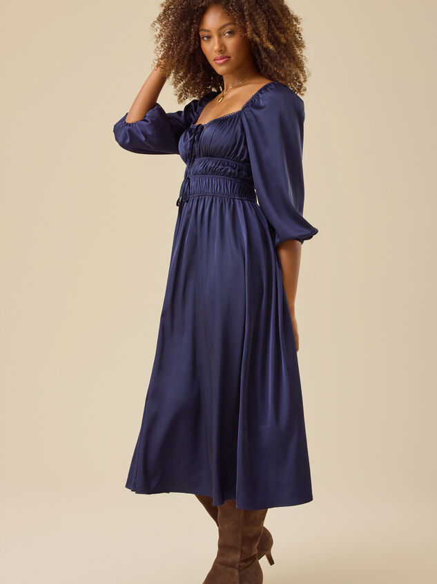 Jillie Satin Maxi Dress Detail 3 - TULLABEE