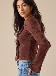 Alana Floral Ruffle Top Detail 3 - TULLABEE