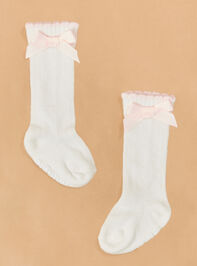 Bella Bow Knee High Socks by Mudpie - TULLABEE
