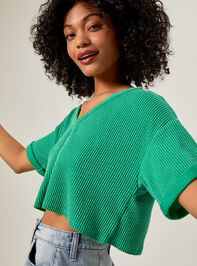 Alessia Ribbed Top Detail 2 - TULLABEE