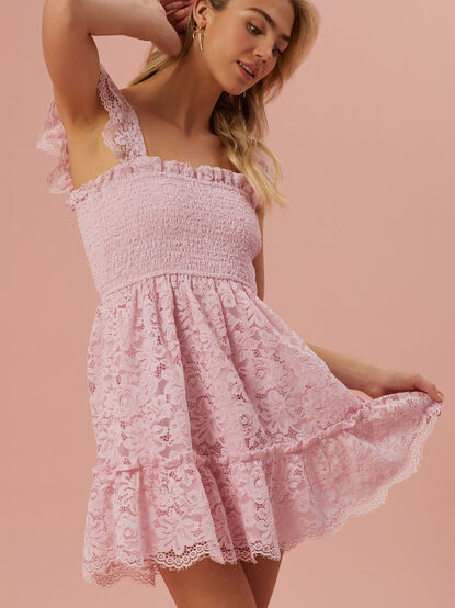 Trystyn Lace Mini Dress - TULLABEE
