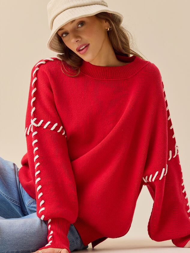 Paige Whipstitch Sweater - TULLABEE