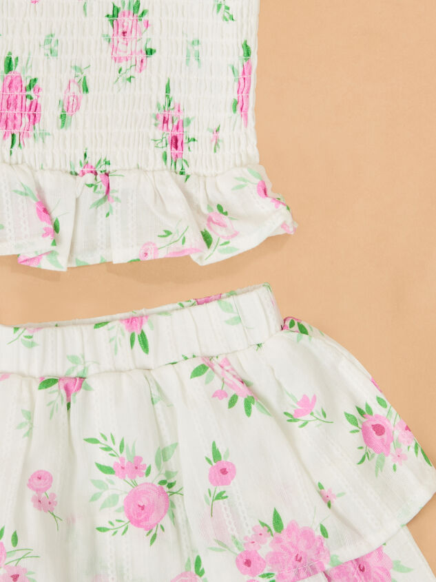 Lani Floral Top and Skort Set Detail 2 - TULLABEE