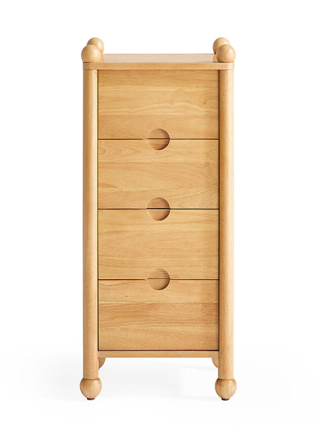Mariposa Narrow Wood Nightstand - TULLABEE