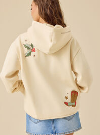 Cowgirl Christmas Icon Hoodie Detail 6 - TULLABEE