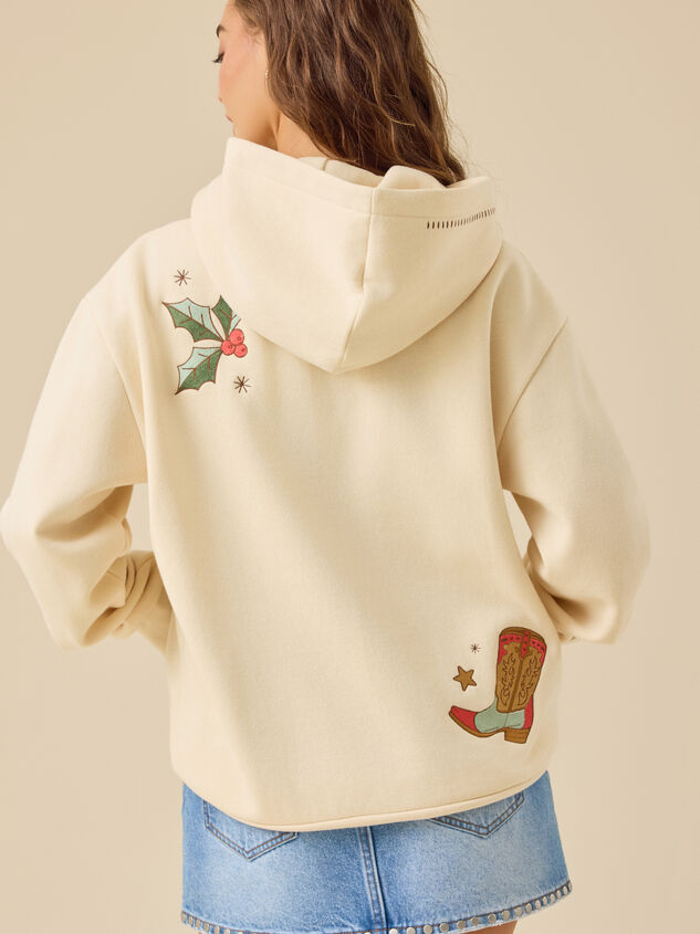 Cowgirl Christmas Icon Hoodie Detail 6 - TULLABEE