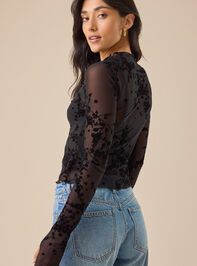 Marla Lace Mock Neck Top Detail 5 - TULLABEE