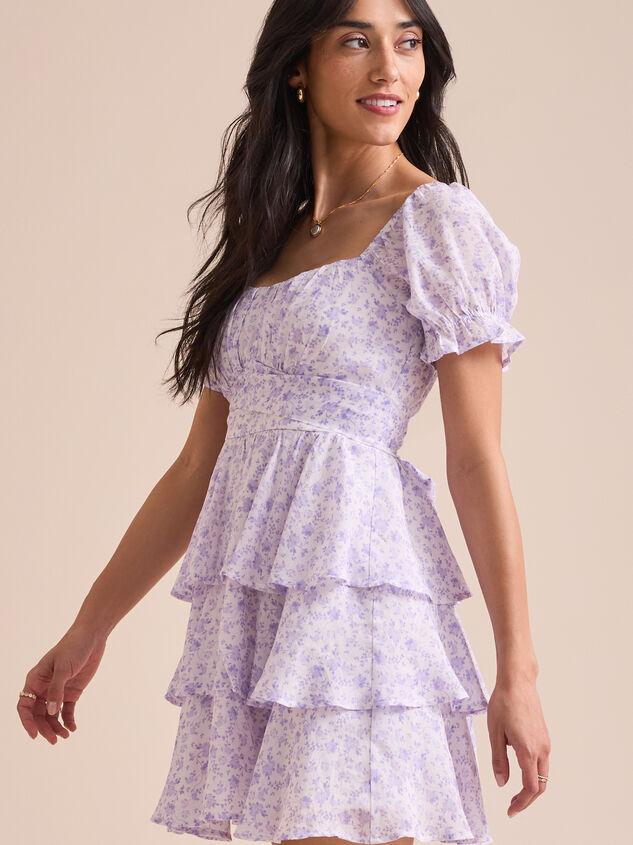 Carsyn Floral Mini Dress Detail 3 - TULLABEE