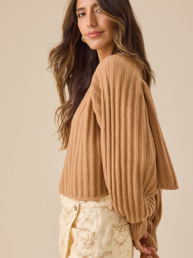 Claire Ribbed Crop Sweater Detail 3 - TULLABEE