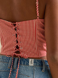 Karla Gingham Corset Top Detail 5 - TULLABEE