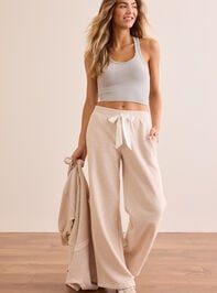 Full Sprint Wide Leg Sweatpants Detail 2 - TULLABEE