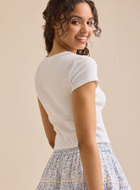Gingham Bow Baby Tee Detail 5 - TULLABEE