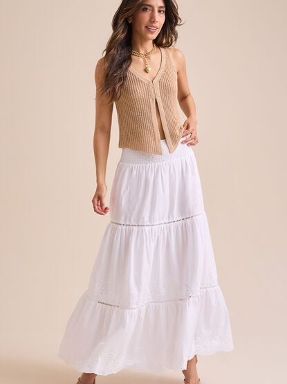 Viv Smocked Midi Skirt - TULLABEE