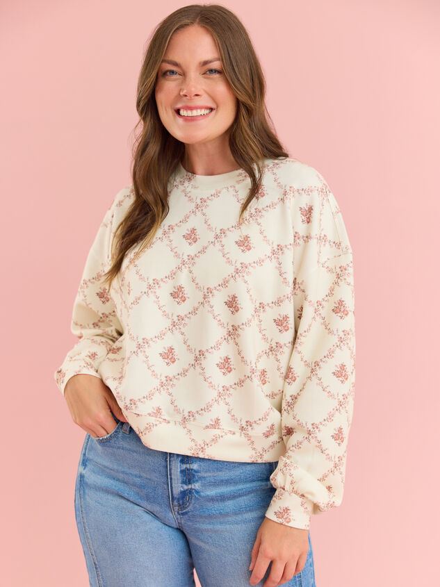 Cambrie Floral Mama Pullover Detail 6 - TULLABEE
