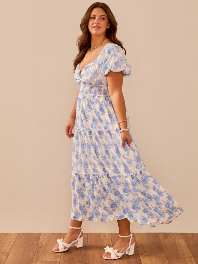 Nadine Floral Maxi Dress Detail 3 - TULLABEE