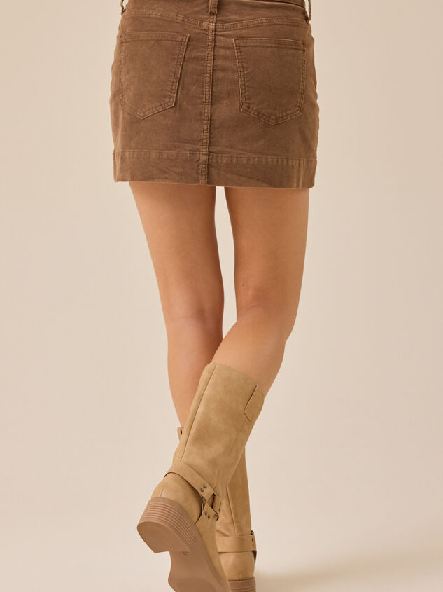 Sereena Corduroy Mini Skirt Detail 5 - TULLABEE