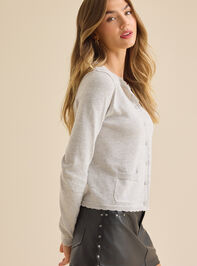 Evanna Button Up Cardigan Detail 5 - TULLABEE