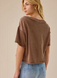 Ada Ribbed Boxy Tee Detail 5 - TULLABEE