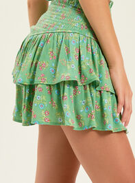 Gracelynn Smocked Floral Skirt Detail 3 - TULLABEE