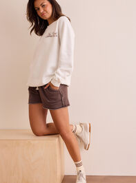 Coffee Club Oversized Sweatshirt Detail 3 - TULLABEE