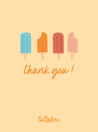 Popsicle Thank You E-Gift Card - TULLABEE