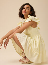 Dahlia Tiered Mini Dress Detail 3 - TULLABEE